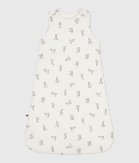 Baby-Schlafsack aus Baumwolle TOG-Wert 2 weiss MARSHMALLOW/grau GRIS