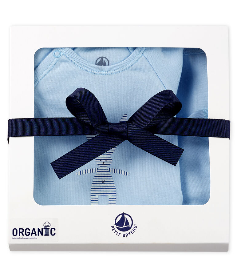 Geschenkset zur Geburt aus Rippstrick vielfarbig