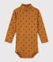Langärmeliger Baby-Body mit Rollkragen, Unisex CUIVRE/ CAPECOD