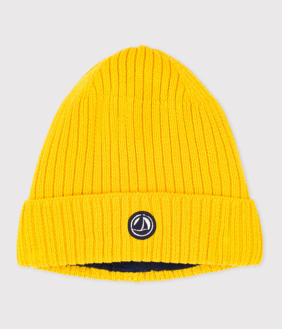 Kinder-Strickmütze mit Fleece gefüttert  gelb JAUNE