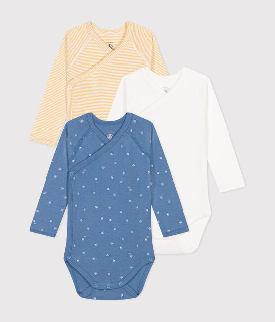 3er-Set langärmelige Baby-Bodys in Wickeloptik aus Baumwolle  variante 1