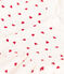 Babykleid aus Molton mit integriertem Body weiss MARSHMALLOW/rot PEPS