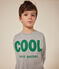 Langärmeliges Kinder-T-Shirt aus feinem Jersey für Jungen grau CHATON CHINE