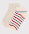 2er-Set Kinder-Socken aus Baumwolle mit Streifen variante 1
