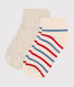 2er-Set Kinder-Socken aus Baumwolle mit Streifen