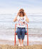 T-Shirt L’ICONIQUE Water Family × Petit Bateau weiss MARSHMALLOW