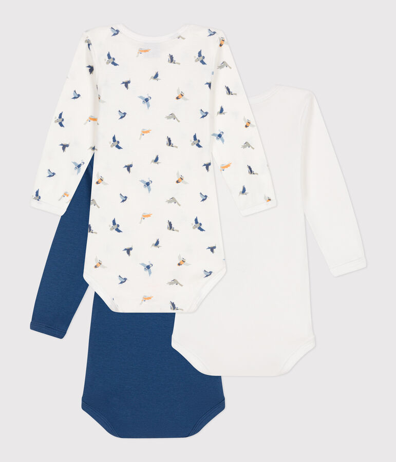 3er-Set lang&auml;rmelige Bodys aus Baumwolle f&uuml;r Babys vielfarbig