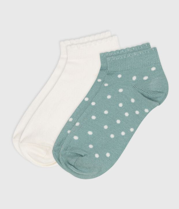 2er-Set Kinder-Socken aus Baumwolle mit P&uuml;nktchen f&uuml;r M&auml;dchen vielfarbig