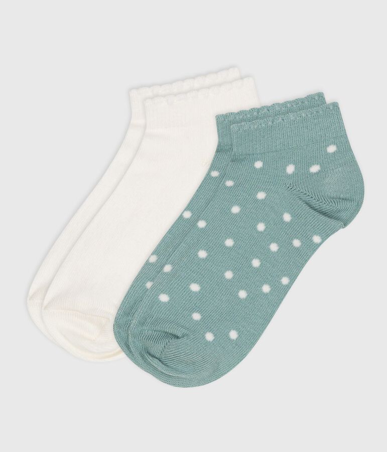 2er-Set Kinder-Socken aus Baumwolle mit P&uuml;nktchen f&uuml;r M&auml;dchen vielfarbig