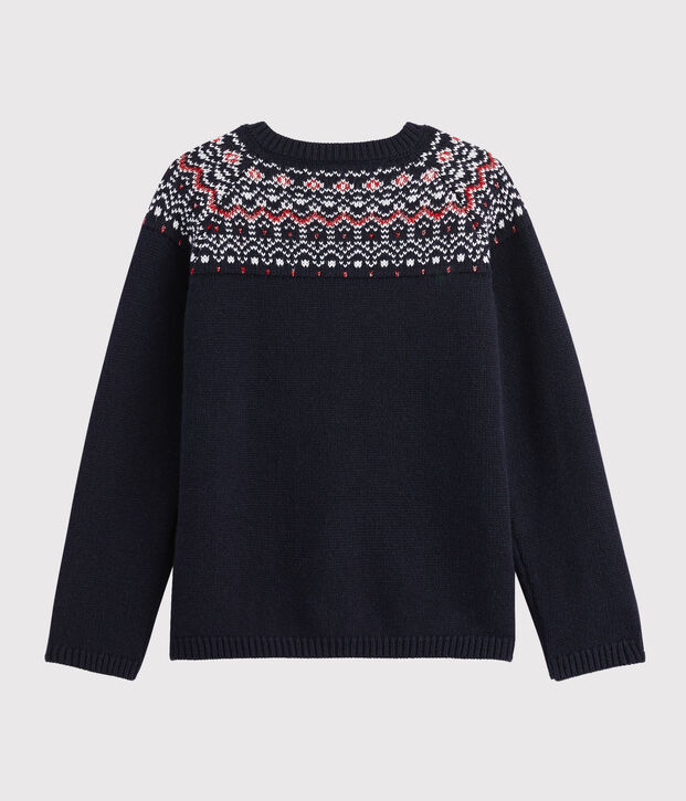 Kinder-Cardigan aus Wolle und Baumwolle f&uuml;r M&auml;dchen blau/vielfarbig