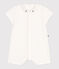 Baby-Strampler aus Baumwolle mit besticktem Kragen weiss MARSHMALLOW