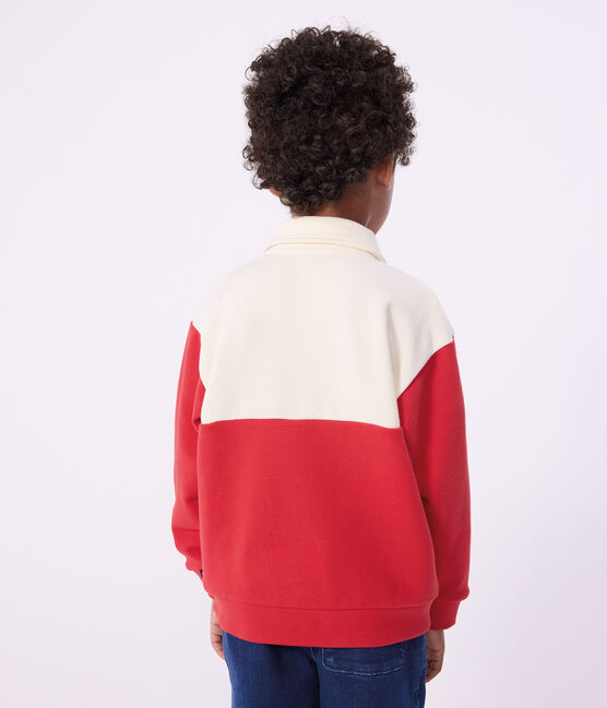 Kinder-Sweatshirt im Polo-Stil aus Baumwolle rot MILK/ POMPIER