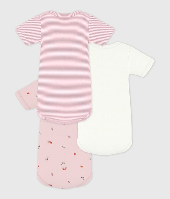 Set kurzärmelige Baby-Bodys aus Baumwolle mit Blumenmuster variante 1