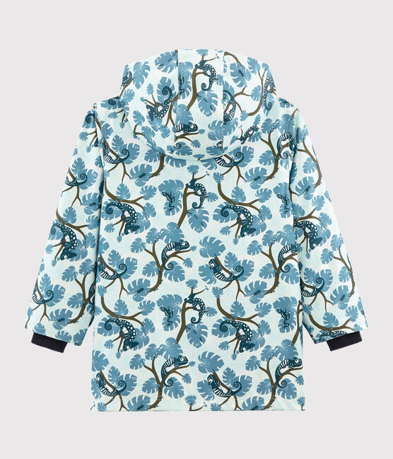 Gemusterte Regenjacke Jungen weiss MARSHMALLOW/weiss MULTICO