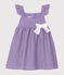 Babykleid mit Milleraies-Streifen für Mädchen violett REAL/weiss MARSHMALLOW