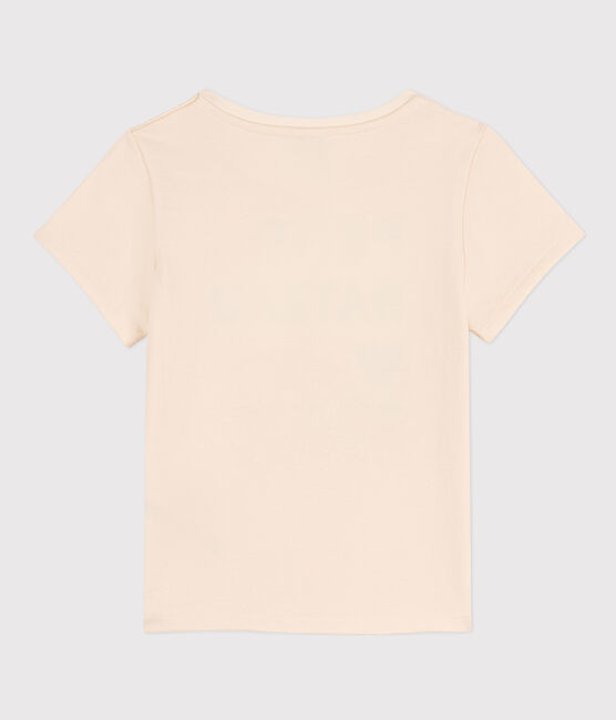 Kurzärmeliges bedrucktes Kinder-T-Shirt für Mädchen blau AVALANCHE/weiss PERSE