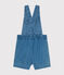 Kurze Baby-Latzhose aus leichtem Denim blau DENIM CLAIR