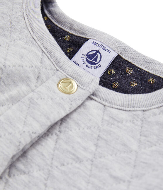 Kinder-Cardigan Mädchen grau BELUGA CHINE