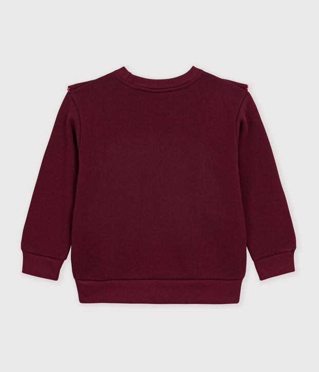 Kinder-Sweatshirt aus einfarbiger Baumwolle TRUFFE