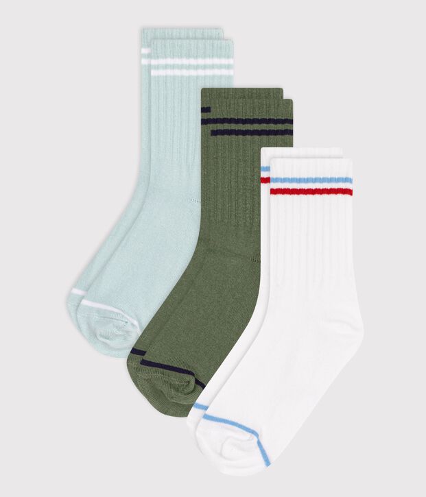 3er-Set Kinder-Socken aus Baumwolle mit Sportmotiv vielfarbig