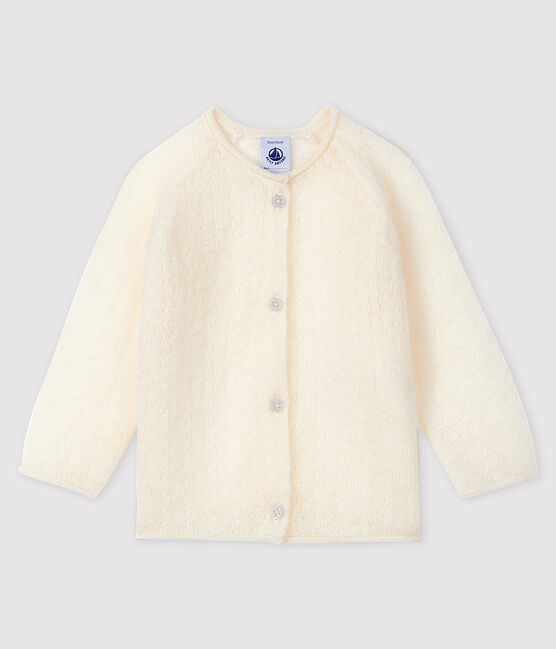 Baby-Strickjacke weiss MARSHMALLOW
