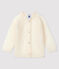Baby-Strickjacke weiss MARSHMALLOW
