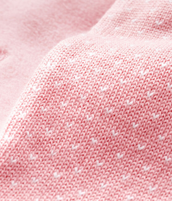 Baby-Schal, unisex mit Fleecefutter rosa CHARME/weiss MARSHMALLOW