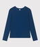 Damen-T-Shirt LE DROIT aus Baumwolle mit Rundhalsausschnitt blau INCOGNITO