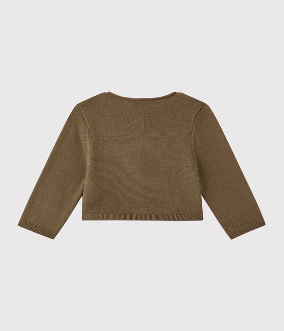 Baby-Mädchen-Bolero aus Jersey braun SHITAKE