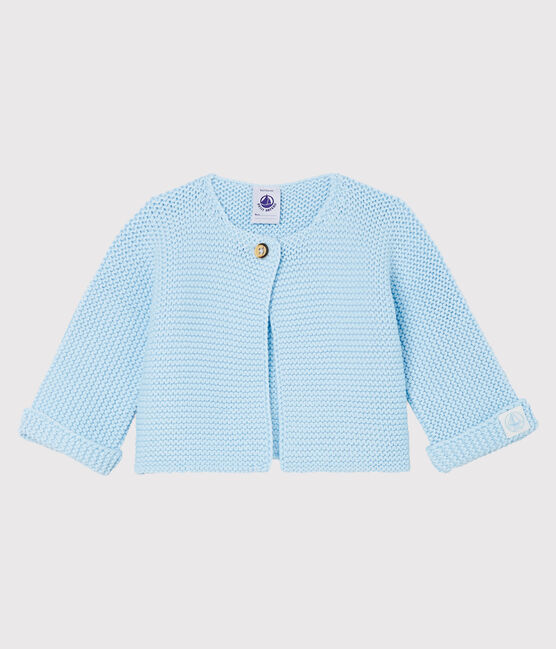 Baby-Cardigan aus 100% Baumwollstrick. blau TOUDOU