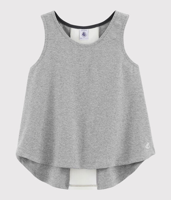 Sport-Tanktop für Mädchen grau SUBWAY CHINE
