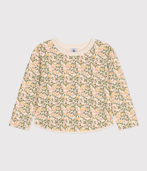 Langärmeliges T-Shirt mit Printmotiv aus Doppeljersey Kinder/Mädchen weiss AVALANCHE/ MULTICO