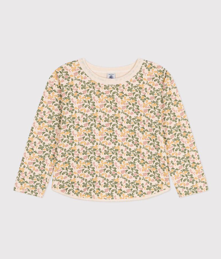 Lang&auml;rmeliges T-Shirt mit Printmotiv aus Doppeljersey Kinder/M&auml;dchen naturfarben/vielfarbig