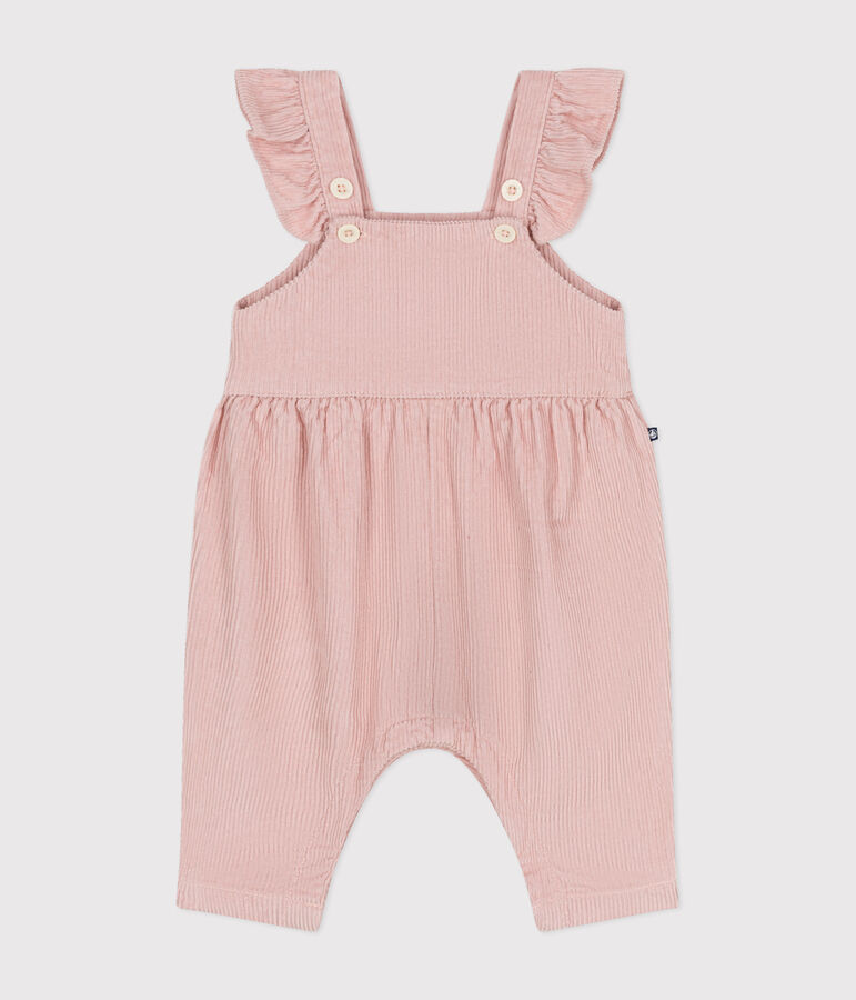 Baby-Latzhose aus Cord rosa