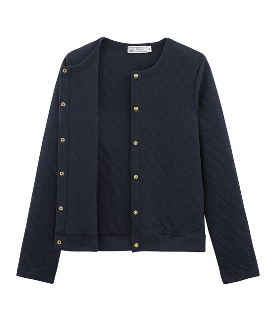 Cardigan aus Rundstrick für Damen blau SMOKING