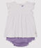 Zweiteiliges Baby-Set für Mädchen violett REAL/weiss MARSHMALLOW