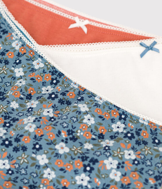 3er-Set Shortys aus Baumwolle mit Blumenmotiv für Mädchen variante 1