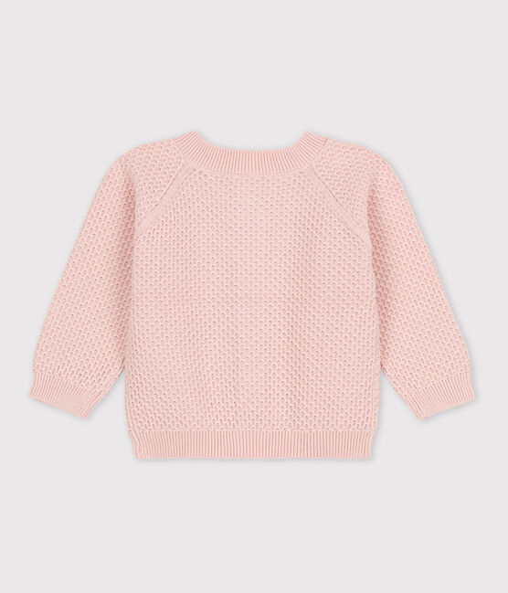 Baby-Cardigan aus Baumwollstrick rosa SALINE