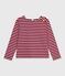 Damen-Streifenshirt "Marinière" aus Baumwolle rot AMARANTE/ MILK