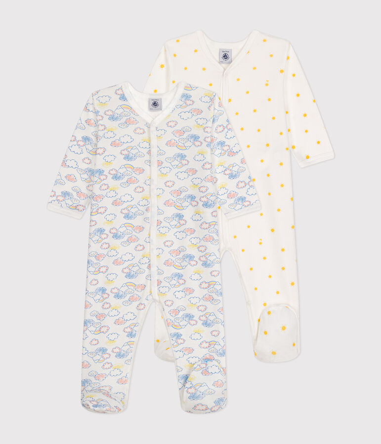 Baby-Pyjamas aus Baumwolle im 2er-Set vielfarbig