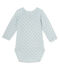 Langärmeliger Baby-Jungen-Body aus Wolle/Baumwolle für Neugeborene blau FRAICHEUR/grau TEMPETE