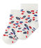 Bedruckte Baby-Mädchen-Socken weiss MARSHMALLOW/weiss MULTICO