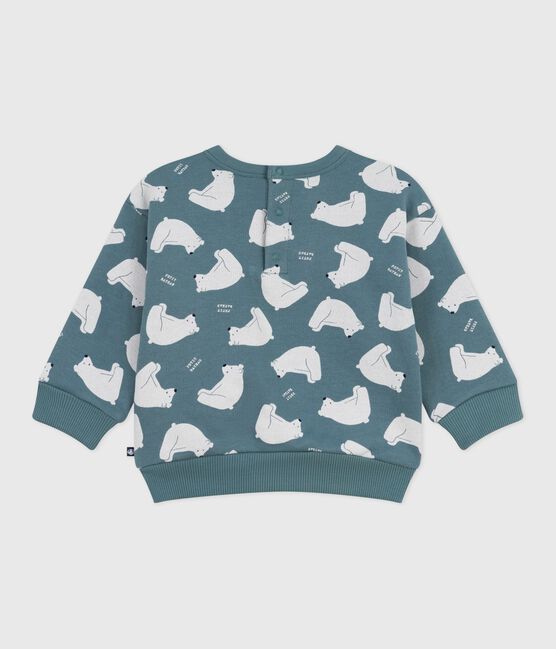 Baby-Sweatshirt aus Baumwolle mit Bärmotiv grau GOBELIN/ MULTICO