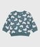 Baby-Sweatshirt aus Baumwolle mit Bärmotiv grau GOBELIN/ MULTICO