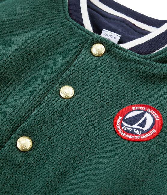 Kinder-Collegejacke Jungen grün SOUSBOIS