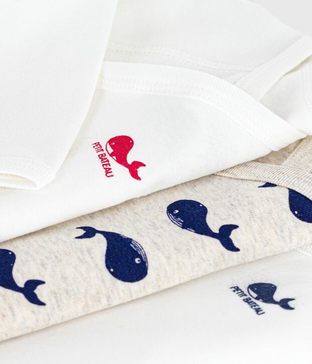 Set lang&auml;rmeliger Wickelbodys aus bedruckter Baumwolle vielfarbig