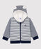 Baby-Teddyjacke aus Sherpa. weiss MARSHMALLOW/blau SMOKING
