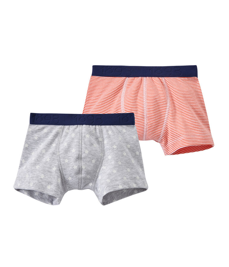 Jungen-Boxershorts im 2er-Set weiss LOT