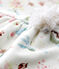 Kurzärmeliges baby-kleid mädchen weiss MARSHMALLOW/weiss MULTICO