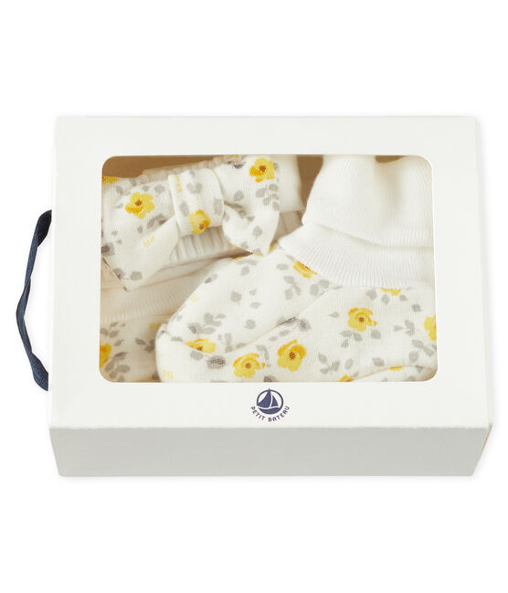 Set mit Haarband und Babyschuhen aus Wolle und Baumwolle für Mädchen variante 1